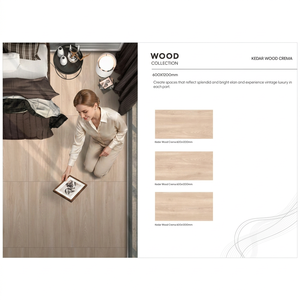 Crema Wood Effect Porcelain Tiles 600x1200mm Natural Texture Non Slip Large Format Floor <b>Wall</b> 5 Year Warranty 12mm Thick - Product Image 1