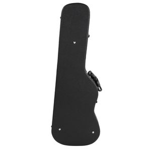 Custodia rigida per chitarra elettrica di alta qualità con superficie liscia microincavata e flangia dritta - Nera - Product Image 4