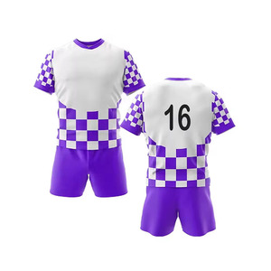 Ropa Deportiva, Conjuntos de Uniformes de Rugby Transpirables 100% Poliéster, Logotipo Personalizado, Calidad Premium, Top Ventas, Poliéster Duradero, Última Moda - Product Image 1