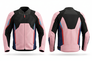 All Season Wear Custom Logo Design Motorcycle Riding Jacket CE Armor Protective Breathable Mesh Leather Racing Biker Safety Gear - Product Image 5