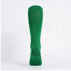 Green <b>Knee</b> <b>High</b> <b>Socks</b> Solid Color Knitted Sport Style Regular Fit Cuff Logo - Product Image 2