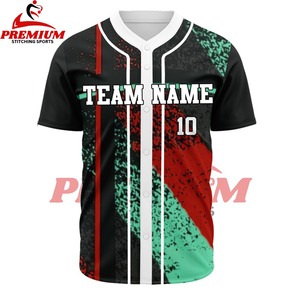เสื้อเบสบอลแบบซับลิเมชั่นสั่งทำได้สำหรับทุกเพศ ระบายอากาศได้ดี ผลิตจากโพลีเอสเตอร์ 100% คอวี แขนสั้น ชุดกีฬา - Product Image 3