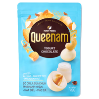Dragées au chocolat OEM/ODM, vente en gros directe du fabricant, snacks HALAL, 75g, amandes, noix de cajou, noix de macadamia enrobées de chocolat au yaourt