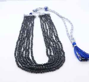 Collar de Cuentas Facetadas de Zafiro Azul Natural AAA, Cuentas de Zafiro de 3 mm, 16-19 Pulgadas, para Fabricación de Joyería al por Mayor - Product Image 5