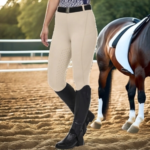 Pantalons d'entraînement d'équitation pour femmes, leggings équestres à haute élasticité avec grip en silicone, vêtements d'équitation confortables - Product Image 5