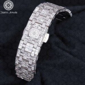 Montre de luxe Charm Jewells en acier inoxydable 40 mm, cadran polygonal, mouvement mécanique analogique, design ajouré, fermoir pliant, unisexe 10 - Product Image 5
