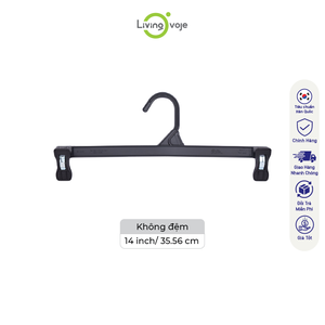 SB TECH Lot de 10 cintres souples pour vêtements, 10 pouces, en PP moulé par injection, avec pinces et patins en caoutchouc, type crochet, gain de place - Product Image 5