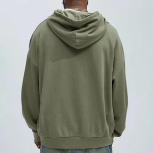 Sudadera con capucha de algodón de alta calidad de 500 g/m² con efecto desgastado por el sol, cremallera y bordado personalizado, lavado ácido - Product Image 2
