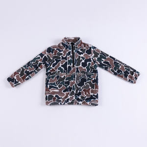OEM personnalisé camouflage maman et moi vêtements en peluche chaud hiver bébé fermeture éclair veste hauts à manches longues enfants flanelle polaire pull-over - Product Image 4