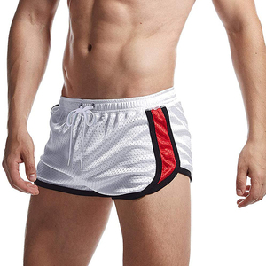 Shorts en maille 100 % polyester pour hommes, respirants, pour la gym, le sport, l'été, le fitness, le basketball, impression personnalisée, couleur unie, vente en gros - Product Image 5
