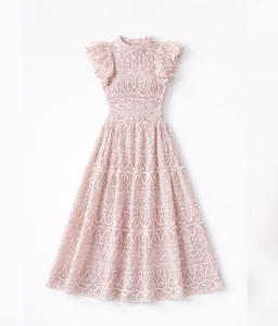 Vestidos de mujer bordados con encaje de algodón, fabricante de ropa de Vietnam, OEM ODM, ropa de mujer, etiqueta personalizada, ropa al por mayor - Product Image 1