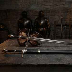 ดาบอันดูริล ลอร์ดออฟเดอะริงส์ ทำมือจากเหล็กกล้าคาร์บอนสูง พร้อมปลอกดาบ สำหรับคอสเพลย์  ขายส่งดาบไวกิ้ง - Product Image 3