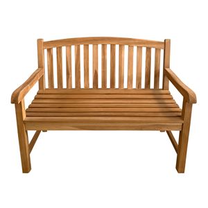Banco de Patio de Madera de Teca INDOTEAK, Diseño Moderno y Minimalista, Resistente al Agua, para 2 Personas, Ideal para Apartamentos, Hoteles y Parques - Product Image 2