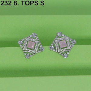 Pendientes Clásicos de Plata de Ley MIJ para Mujer, Pendientes Finos de Plata de Ley AD, Pendientes Geométricos de Plata de Ley - Product Image 2