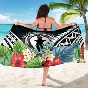 Luxury Satin Hawaiian Pareo Polynesian Sarong Floral <b>Beach</b> Wrap Lightweight Summer Resort Wear OEM ODM Custom Fabric Factory - Product Image 6