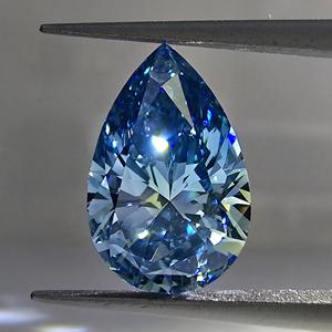 Diamante azul intenso de 1.5 quilates, corte brillante en forma de pera, cultivado en laboratorio, VS1, certificado por IGI, piedra suelta para la elaboración de joyas. - Product Image 1