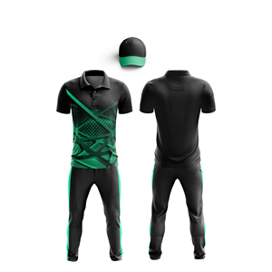 Ensemble d'uniformes de cricket personnalisés imprimés par sublimation |   Tenue complète d'équipe de cricket pour hommes, femmes et jeunes : polo et pantalon - Product Image 6