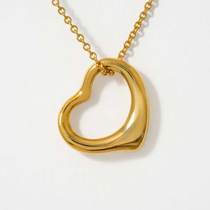 Elegante Collar con Colgante de Diamante Cultivado en Laboratorio en Forma de Corazón, Oro Amarillo de 14K, Engaste Pavé, Joyería Fina de Lujo para Mujer, Uso Diario - Product Image 3