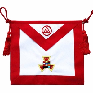 Delantal de Alto Sacerdote del Capítulo del Arco Real, de terciopelo rojo, para regalia masónica y ceremonia de la Logia del Arco Real - Product Image 4