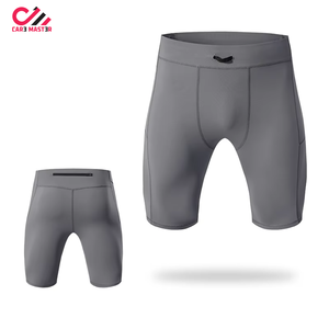 Pantalones Cortos de Compresión Deportivos Personalizados para Hombre, Pantalones Cortos Ajustados para Gimnasio y Fisicoculturismo con Bolsillos para Venta en Línea - Product Image 1