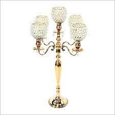 Elegant Gold <b>Crystal</b> 5 Arm Candelabra Candle <b>Stand</b> - Product Image 6