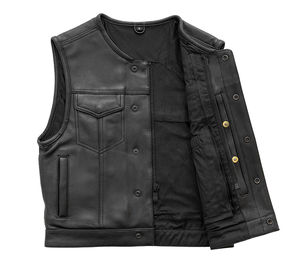 Ropa de Motociclista de Inspiración Vintage para Uso Diario y Actividades al Aire Libre, Chaleco de Cuero - Product Image 5