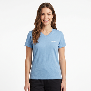 Camisetas de Mujer al por Mayor, Camisetas de Algodón Lisas, Camisetas con Estampado Personalizado, Camisetas de Manga Corta con Cuello en V para Damas - Product Image 1