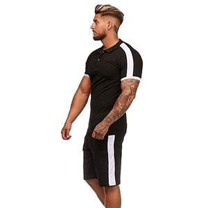 2026 Design Summer Breathable <b>Knitted</b> T Shirt and Shorts <b>Set</b> Fashion Polo Shirt <b>Set</b> Custom Casual Slim Fit Polo <b>Sets</b> - Product Image 1