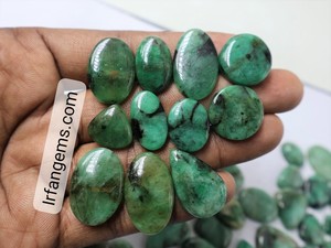 Esmeralda Cabujón 100% Natural de Alta Calidad, Precio al por Mayor, Lote de Piedras de Esmeralda Hechas a Mano para Joyería, Cristal de Esmeralda a Granel - Product Image 3