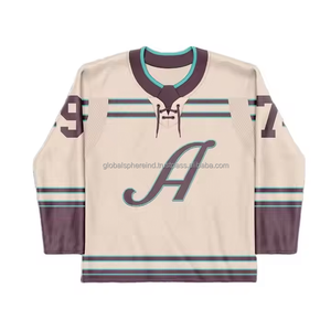 Maillots de hockey sur glace de haute qualité en gros, service OEM avec impression par transfert thermique, respirant, séchage rapide, couleurs personnalisées - Product Image 3
