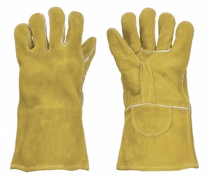 ถุงมือหนังวัวแท้คุณภาพสูงสำหรับงานอุตสาหกรรม ถุงมือเชื่อมโลหะป้องกันไฟ พร้อมการป้องกันมือจากไฟสำหรับการทำงาน - Product Image 5