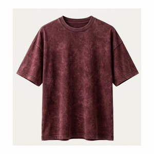 T-shirt Homme Oversize en Coton Épais, Effet Délavé Acide, Personnalisable avec Motif, Style Vintage – Prix de Gros - Product Image 1