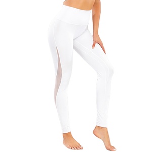 Pantalones de Yoga de Malla Sólida para Mujer |   Leggings Deportivos Transpirables de Cintura Alta y Secado Rápido al por Mayor - Product Image 4