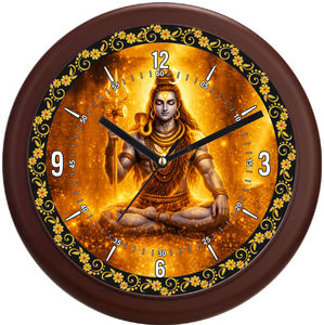 Modern <b>Silent</b> Quartz Lord Shiva Wall <b>Clock</b> Spiritual Home Decor Mahadev Design Promotional Office Products Christmas New Year - Product Image 1