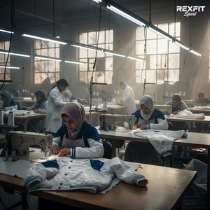 Veste de baseball unisexe RexFit Sport personnalisée, style Letterman, avec manches en cuir, patch brodé, OEM ODM - Product Image 5