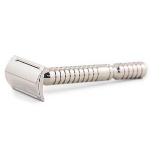 Rasoir de sécurité réutilisable pour hommes, rasoir manuel à double tranchant en acier inoxydable pour la coupe de la barbe, l'épilation du visage - Product Image 1