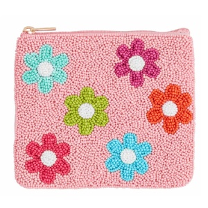 Monedero con Cuentas de Semillas y Cierre de Cremallera, Mini Monedero para Ahorros, Perfecto para Llevar como Estuche para Tarjetas y Maquillaje, Accesorio para Niñas - Product Image 4