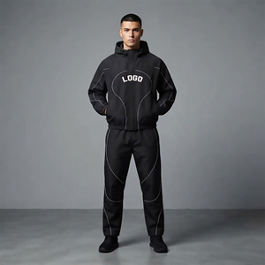 Ensemble coupe-vent sur mesure pour homme : veste et pantalon en nylon, coupe oversize, fermeture éclair, survêtement baggy pour hommes - Vente en gros fabricant - Product Image 5