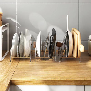 Étagère de rangement murale double niveau en fer robuste pour cuisine, résistante à la rouille, personnalisable OEM - Product Image 4