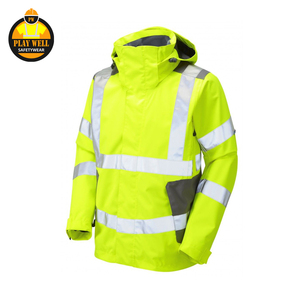 Veste de travail d'hiver haute visibilité pour hommes, réfléchissante, imperméable et respirante, vêtements de travail haute visibilité imperméables - Product Image 3