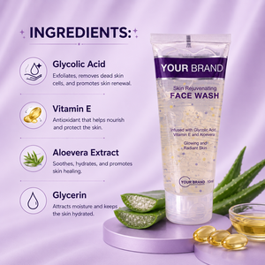 Nettoyant visage rajeunissant de qualité export pour un éclaircissement, une fraîcheur et un renouvellement quotidien de la peau - Product Image 5