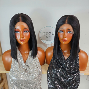 วิกผมบ๊อบ Gugu Hair Vietnam แบบตรง 10 นิ้ว ผมเวอร์จินเวียดนามสำหรับผู้หญิง วิกผมลูกไม้แบบไม่ต้องใช้กาว 5x5 Closure - Product Image 2