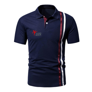 เสื้อโปโลผู้ชายทรงเข้ารูป ผ้าถักระบายอากาศดี พิมพ์ลายปัก คุณภาพพรีเมียม ขายดี - Product Image 1