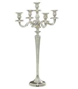 Candelabro con Acabado Plateado para Navidad, Decoración Interior de Lujo, Iluminación Romántica para Mesa de Comedor, Candelabro Clásico para Decoración del Hogar - Product Image 1
