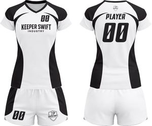 Tenue de volley-ball SpikeStorm Pro AeroSpike Elite, kit de volley-ball ThunderHit Premium, 100 % polyester, impression par sublimation intégrale - Product Image 1