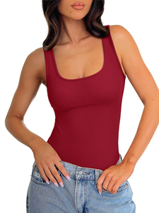 ชุดกระชับสัดส่วนพลัสไซส์ ระบายอากาศได้ดี บอดี้สูทแบบร่อง ช่วยเก็บหน้าท้อง คอกว้าง แขนกุด กระชับรูปร่าง เสื้อทรงพื้นฐาน - Product Image 6