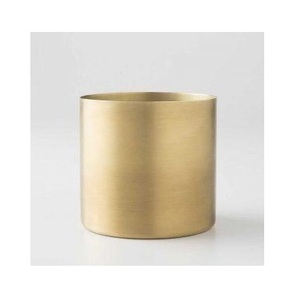 Venta al por mayor de fábrica: Tarro de metal redondo dorado personalizado para velas de aromaterapia, tarro de acero inoxidable - Product Image 2