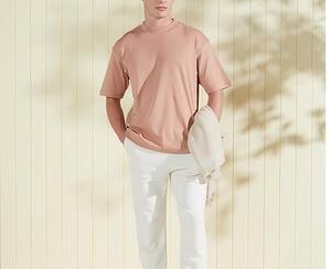 Custom Logo High Quality 320 GSM Heavy Weight <b>Box</b> Fit 100% Cotton <b>Drop</b> Shoulder Oversized Elongated Boxy T Shirts For Adults - Product Image 2