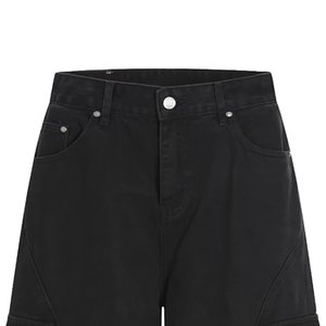 Nuevos shorts vaqueros oversize para hombre, holgados, estilo vintage, lavados, casuales, de moda urbana, de pierna ancha, para verano. - Product Image 5