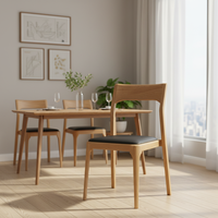 Chaise de salle à manger moderne en bois massif avec revêtement en cuir PU, empilable et portable, design écologique pour la maison, le bureau et les événements